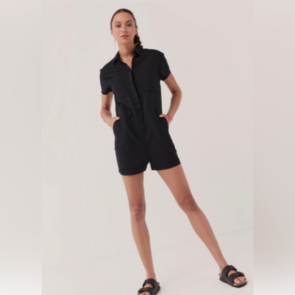Jumpsuit - new with tags! Black Linen/Light Weight. Very comfortable!